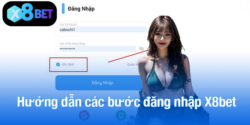 Hướng dẫn các bước đăng nhập X8bet